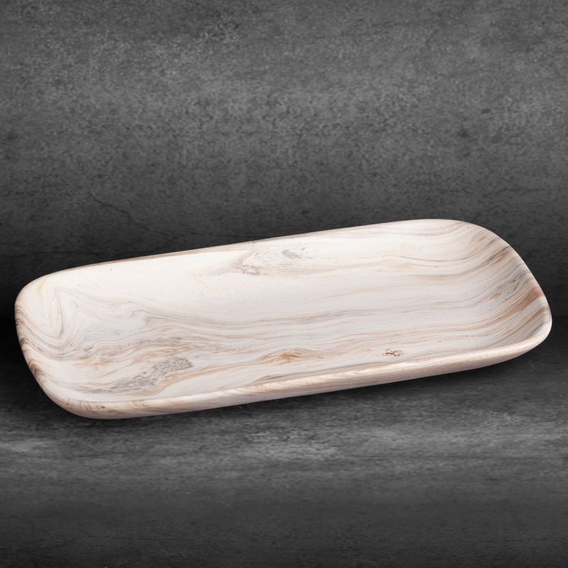 Keramisk Fad 30x16 cm Hvid Beige