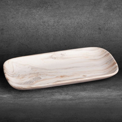 Keramisk Fad 30x16 cm Hvid Beige