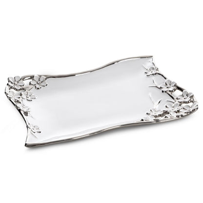 Keramisk Fad Karin 01 36x26 cm Hvid Guld