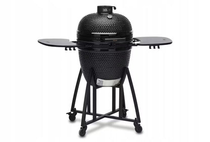 Keramisk Kamado Grill 54 cm Sort med Vogn