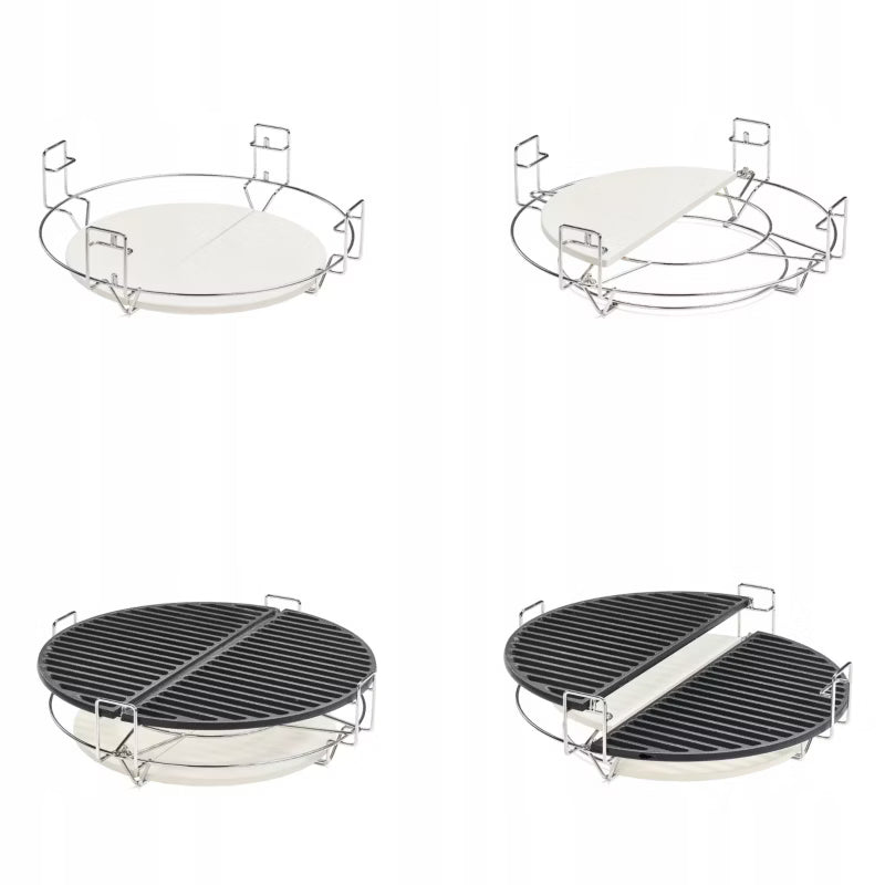 Keramisk Kamado Grill 54 cm Sort med Vogn