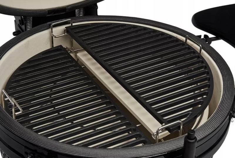 Keramisk Kamado Grill 54 cm Sort med Vogn