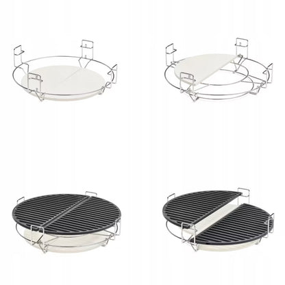 Keramisk Kamado Grill 54 cm Sort med Vogn