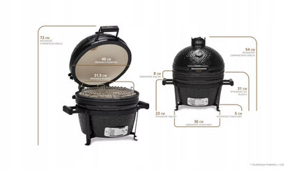 Keramisk Kamadogrill EG16 41 cm Sort