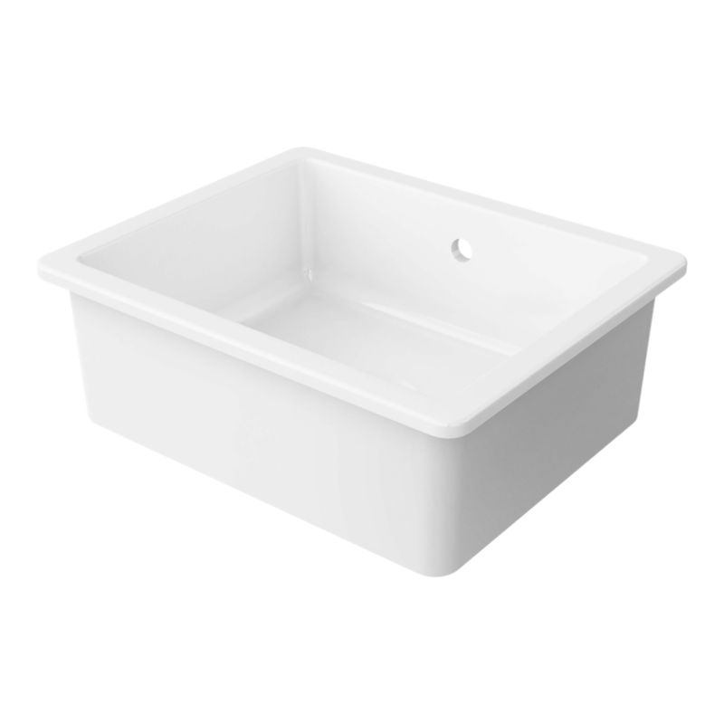 Keramisk Køkkenvask Hyssop 1-Kammer Hvid