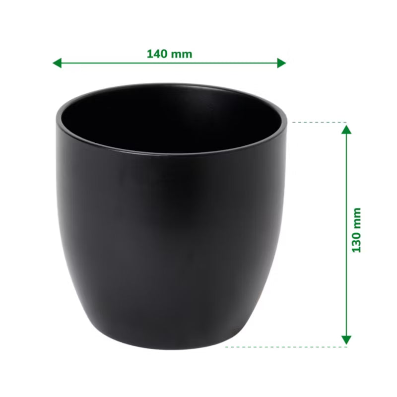 Keramisk Urtepotteskjuler Ø14 cm Sort