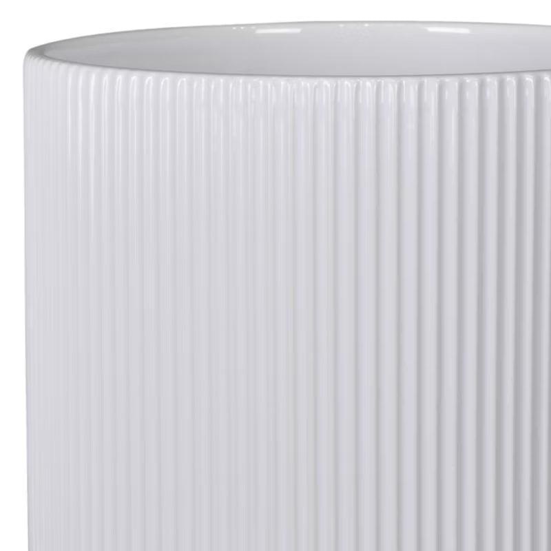 Keramisk Urtepotteskjuler 16 cm Hvid