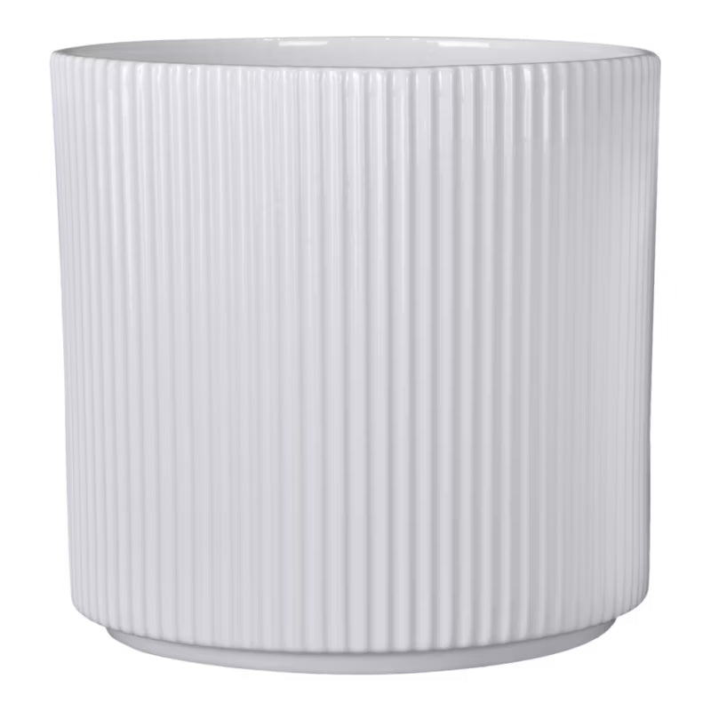 Keramisk Urtepotteskjuler 19 cm Hvid