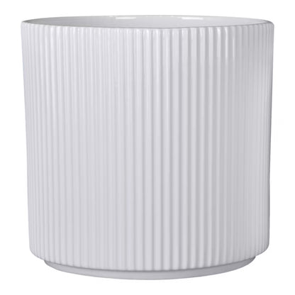 Keramisk Urtepotteskjuler 19 cm Hvid
