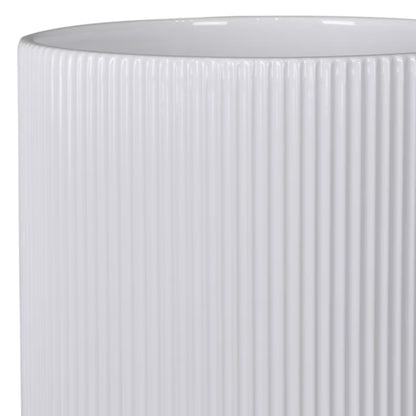 Keramisk Urtepotteskjuler 19 cm Hvid