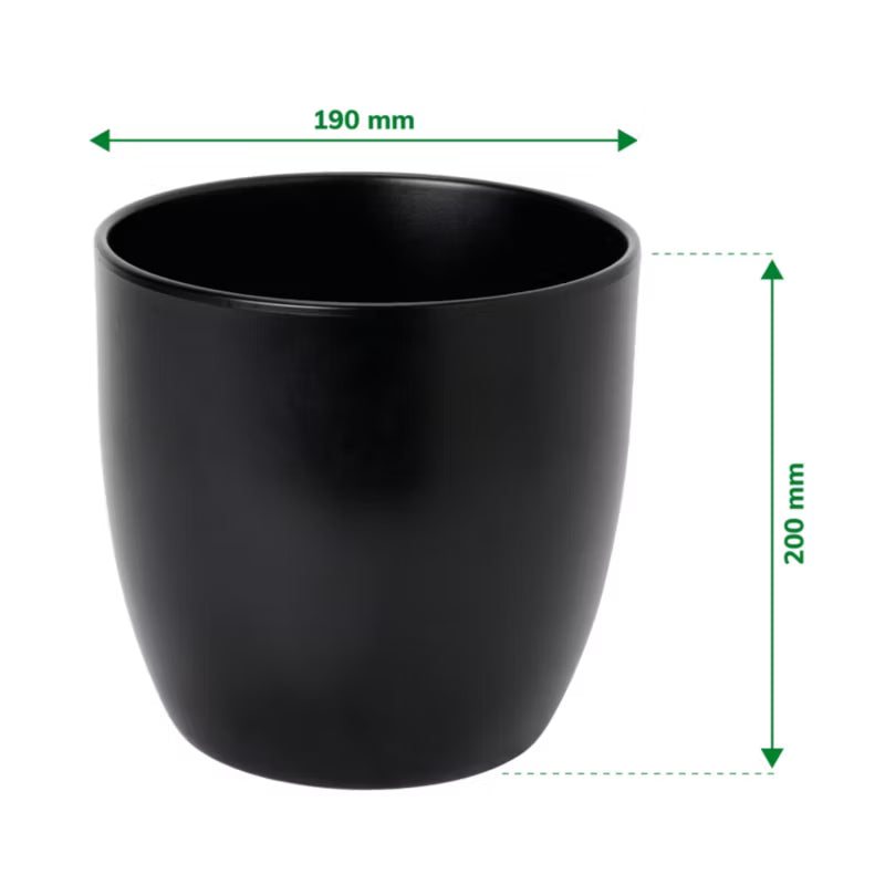Keramisk Urtepotteskjuler 19 cm Sort