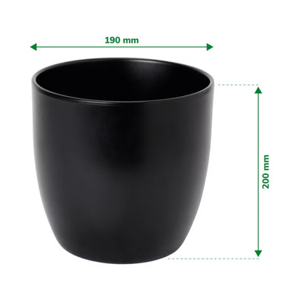 Keramisk Urtepotteskjuler 19 cm Sort