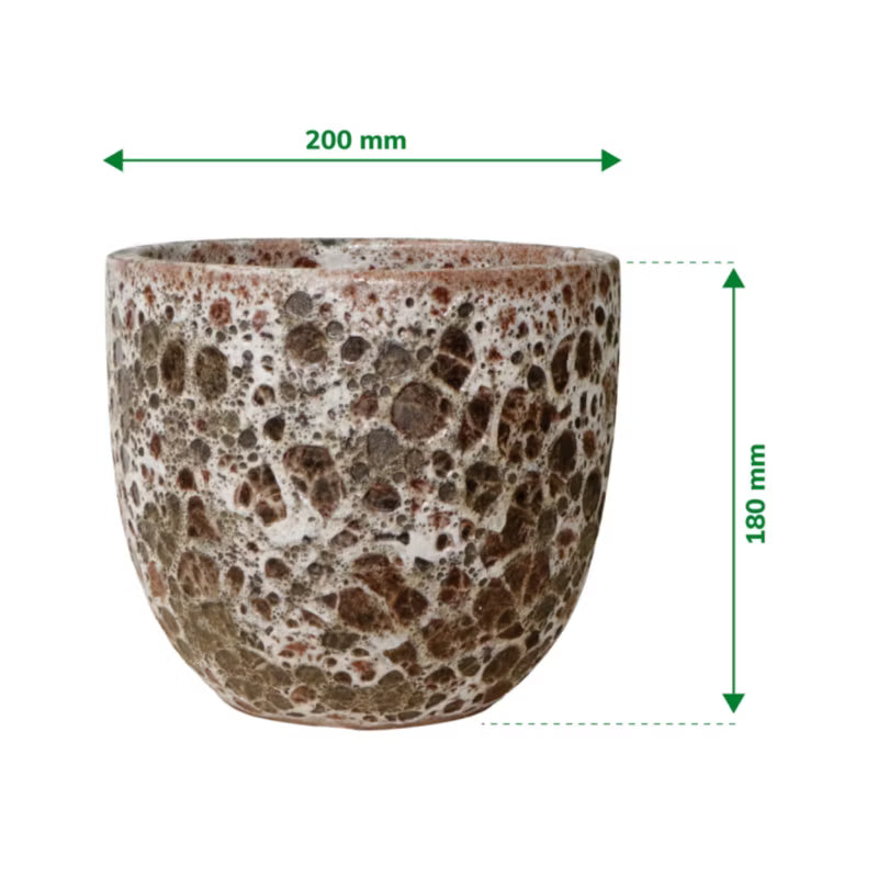 Keramisk Urtepotteskjuler Ø20 cm Antik Brun