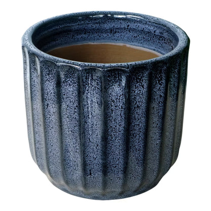 Keramisk Urtepotteskjuler 20x17 cm Mørkeblå
