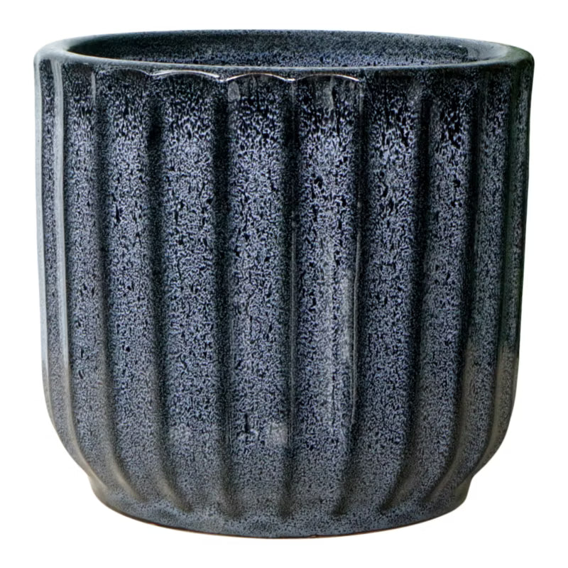 Keramisk Urtepotteskjuler 20x17 cm Mørkeblå