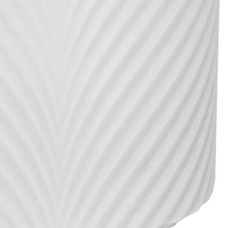 Keramisk Urtepotteskjuler Blad 13 cm Hvid