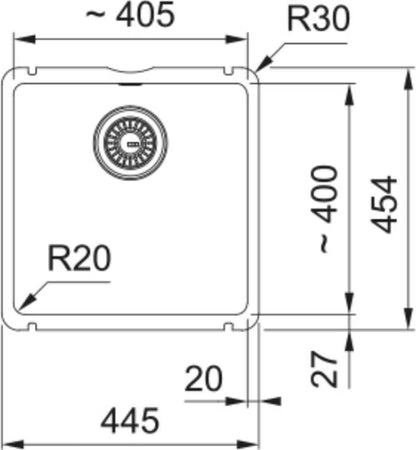 Keramisk Vask KubusX 44,5x45,4 cm Hvid Blank