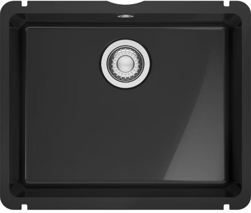 Keramisk Vask KubusX 1-Kammer 55x45 cm Onyx Blank