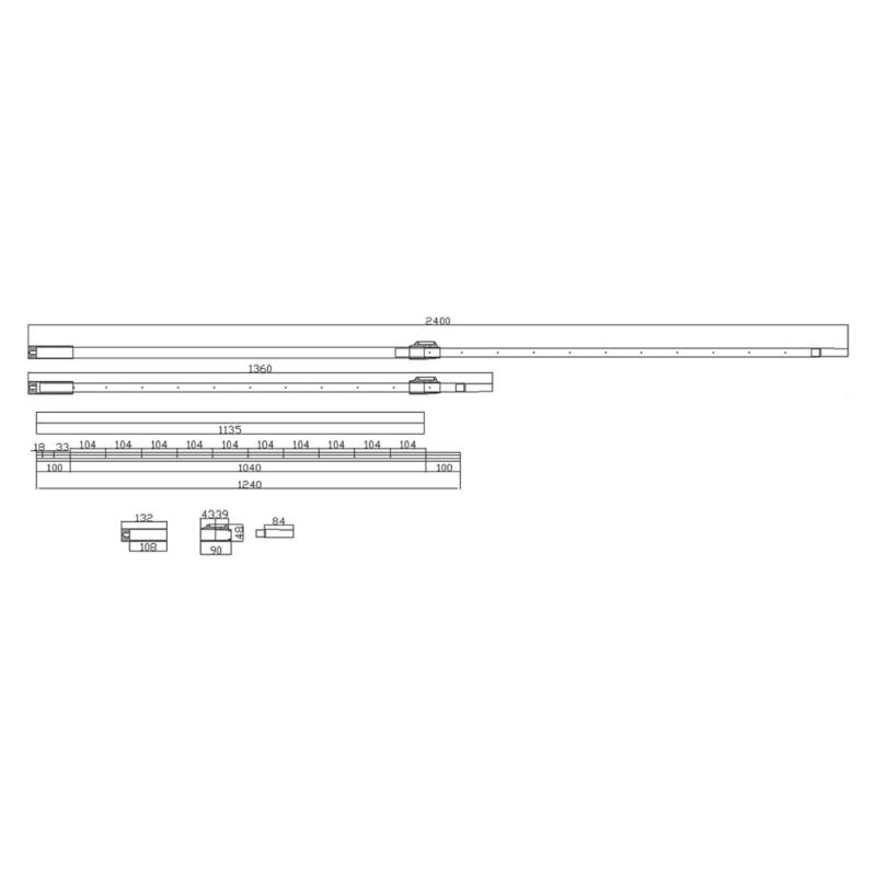 Fortress Pro teleskopskaft 1,4-2,0 m