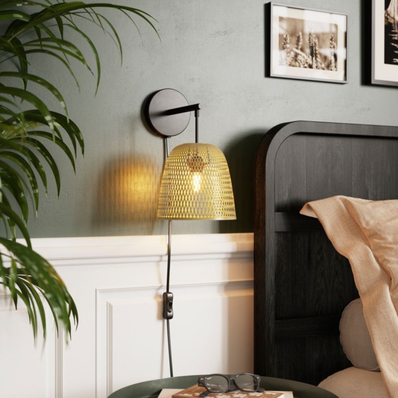 GoodHome Calume væglampe 1 x E14 bambus