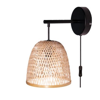 GoodHome Calume væglampe 1 x E14 bambus