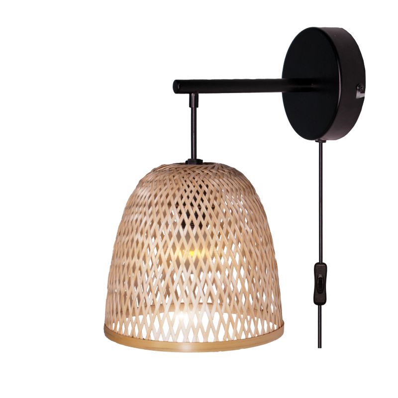 GoodHome Calume væglampe 1 x E14 bambus
