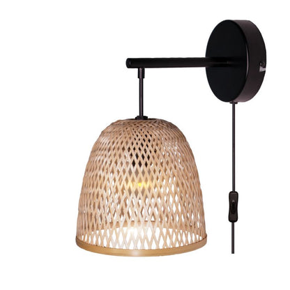 GoodHome Calume væglampe 1 x E14 bambus