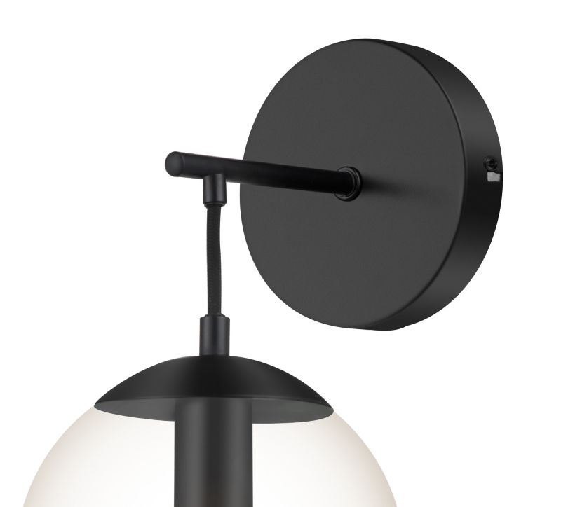 Væglampe Dacite 1xE14 Sort 290mm