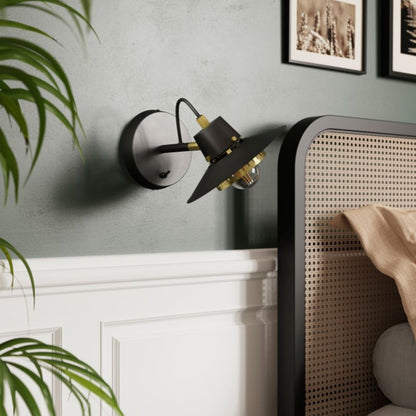 GoodHome Delagoa væglampe 1 x E27 mat-sort
