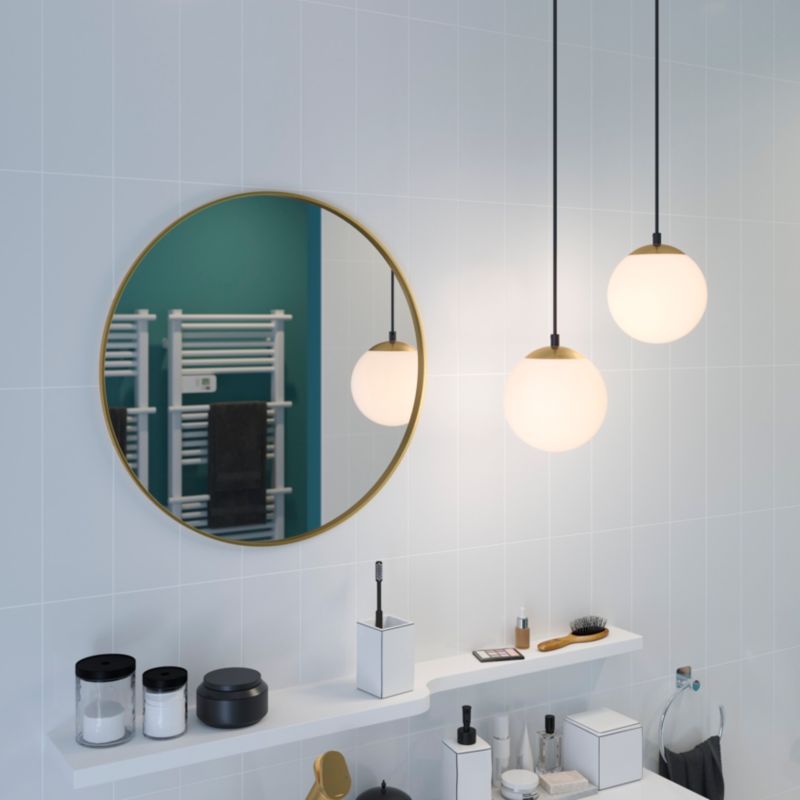 GoodHome Dorres væglampe E14 IP44 mat‑guld