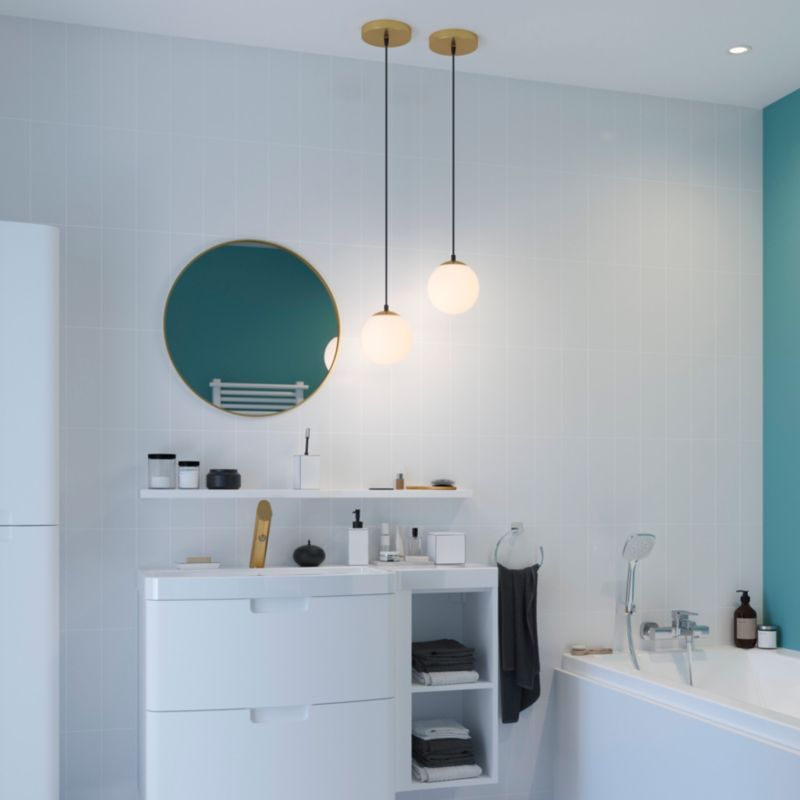 GoodHome Dorres væglampe E14 IP44 mat‑guld