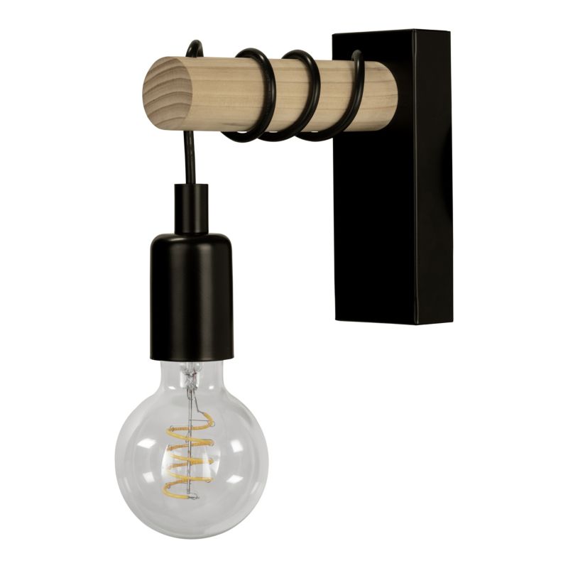 Væglampe GoodHome Hornero 1 x E27 træ