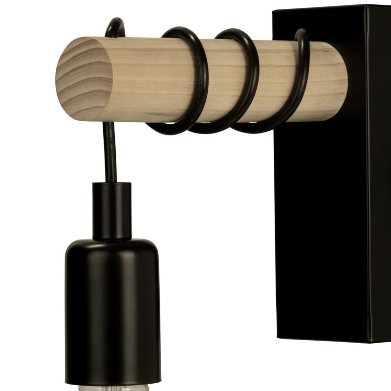 Væglampe GoodHome Hornero 1 x E27 træ