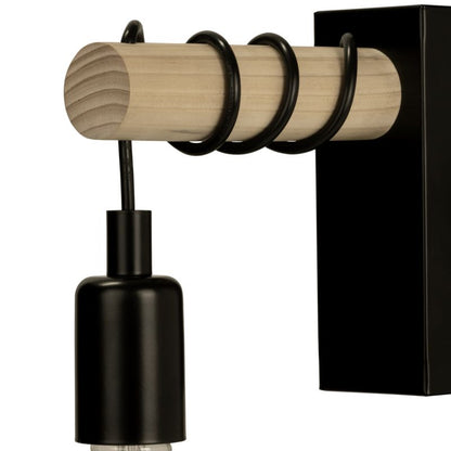 Væglampe GoodHome Hornero 1 x E27 træ