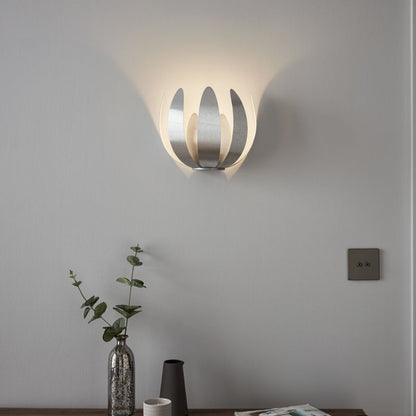 GoodHome Pleiones 1-punkts væglampe E14 aluminium