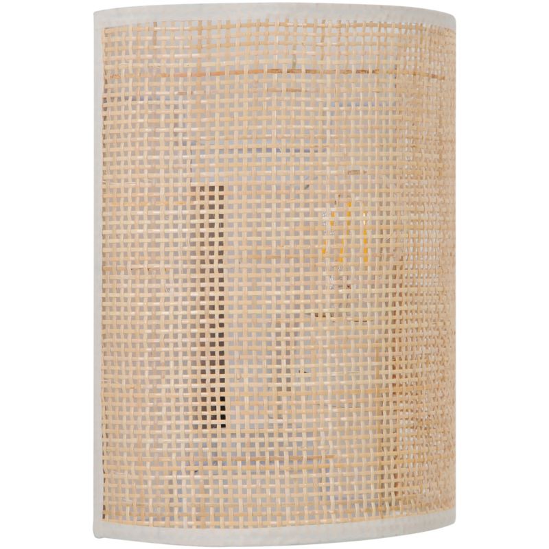 Væglampe Rifleman 1xE27 Rattan Natur/Hvid