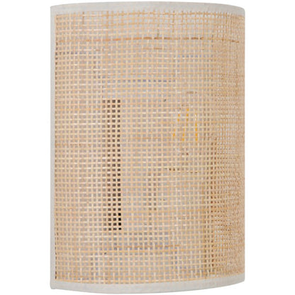 Væglampe Rifleman 1xE27 Rattan Natur/Hvid