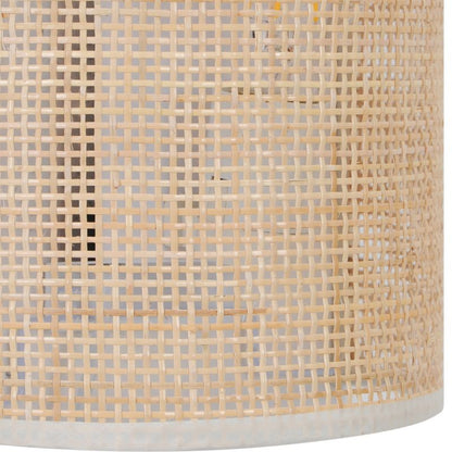 Væglampe Rifleman 1xE27 Rattan Natur/Hvid