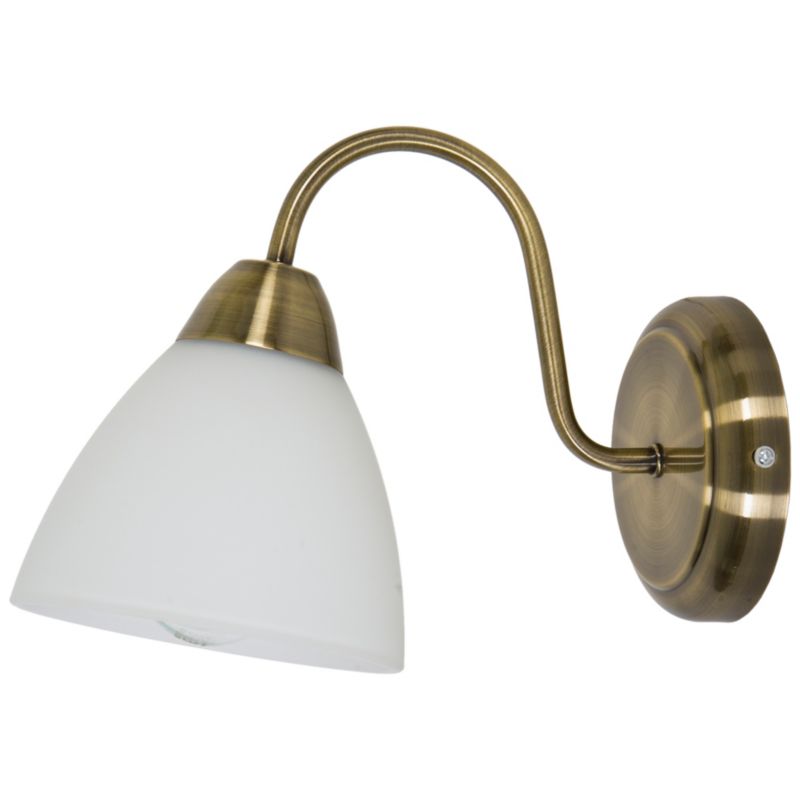 GoodHome Saucats 1-punkts væglampe E27 i antik bronze