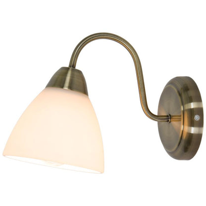 GoodHome Saucats 1-punkts væglampe E27 i antik bronze