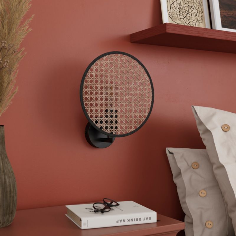 GoodHome Tonkin væglampe 1 x E27 rattan