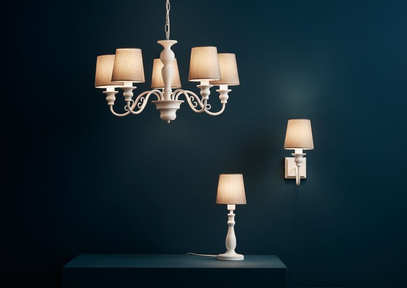 GoodHome Tulou E14 væglampe i hvid