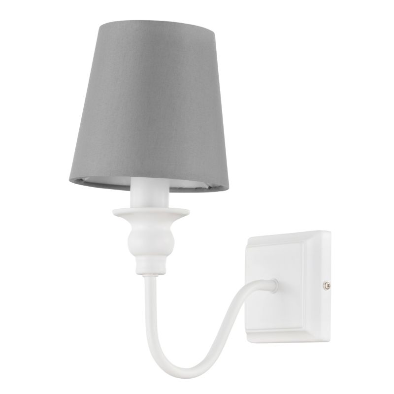 GoodHome Tulou E14 væglampe i hvid