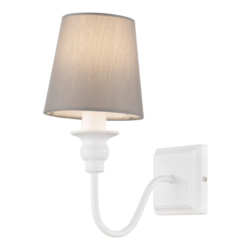 GoodHome Tulou E14 væglampe i hvid