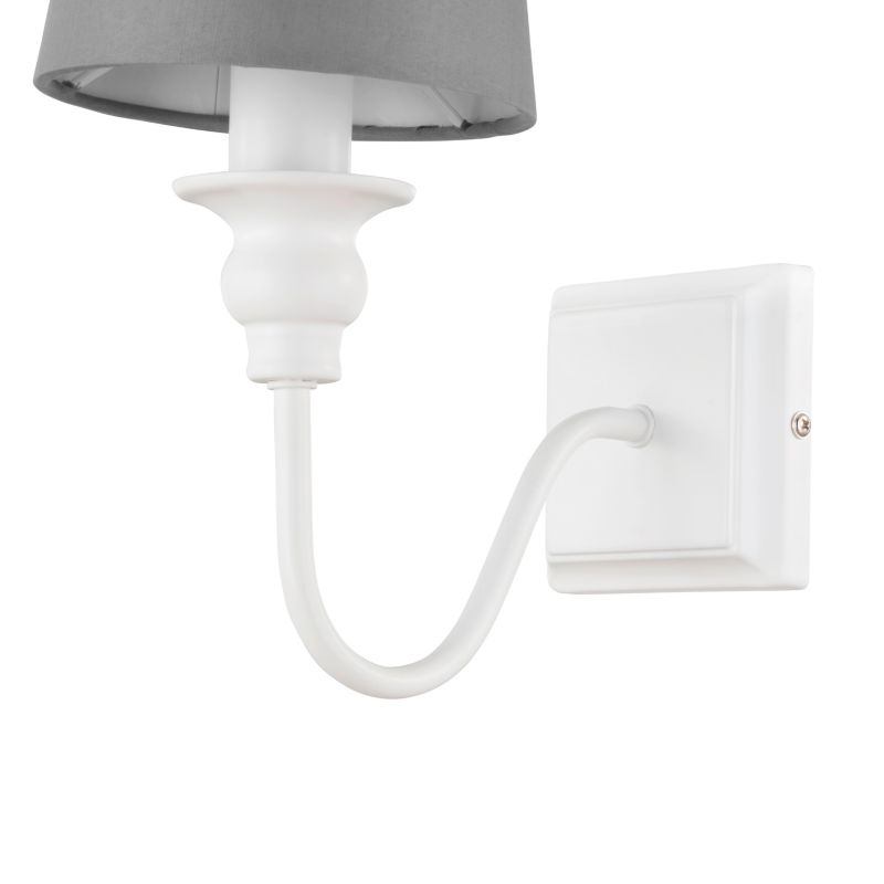GoodHome Tulou E14 væglampe i hvid