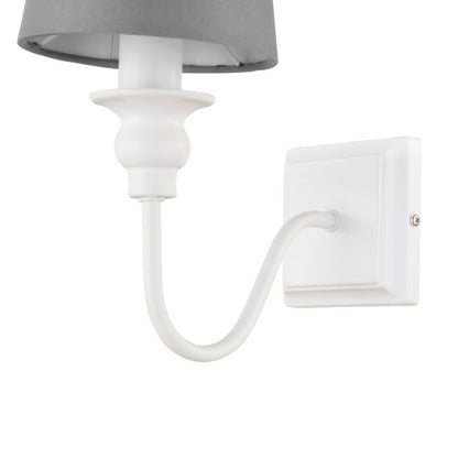 GoodHome Tulou E14 væglampe i hvid