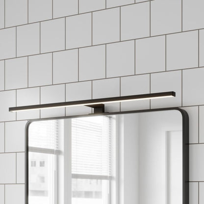 GoodHome Craven 3-i-1 badeværelsesvæglampe 1700 lm 4000 K 80 cm mat-sort