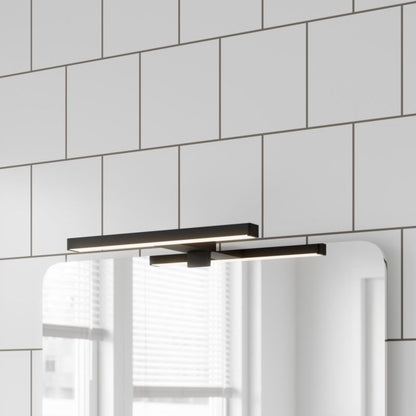 GoodHome Craven 3-i-1 badeværelsesvæglampe 900 lm 4000 K 30 cm mat-sort