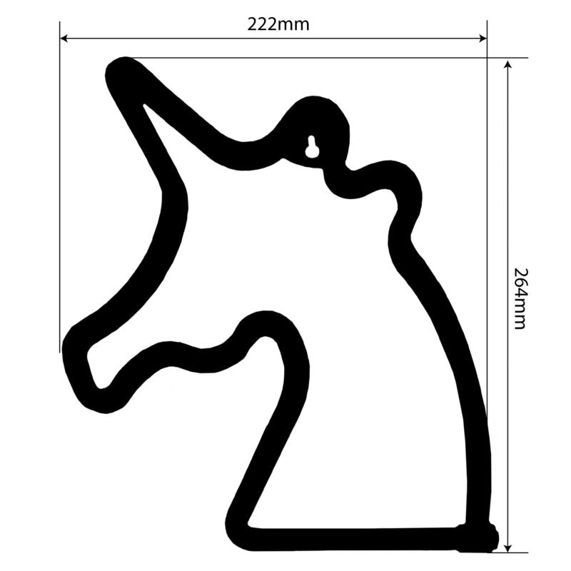 LED Væglampe Goldlux Neon Enhjørning USB 222x264x20 mm