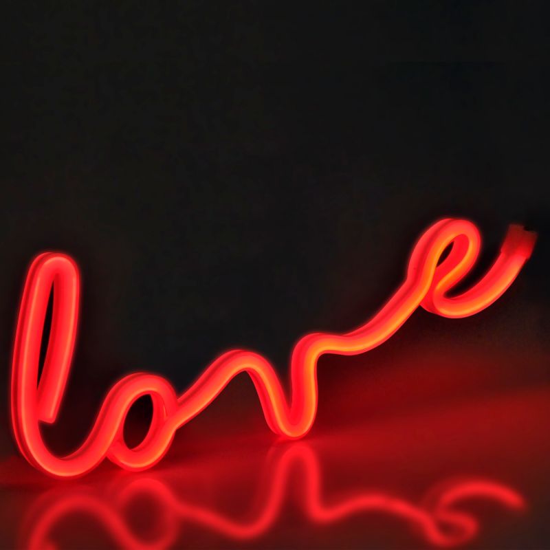 LED-væglampe Goldlux neon Love USB